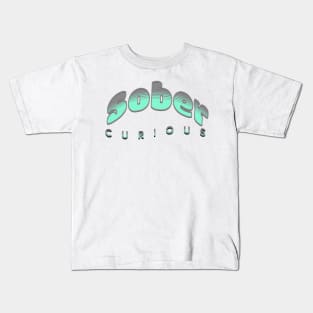 SOBER CURIOUS BLUE Kids T-Shirt